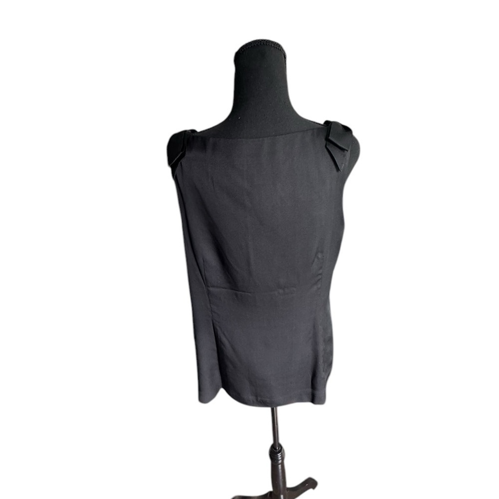 Vineyard Vines 100% Silk Black Bow Strap Tank Top Size 14 NWT G12 - Picture 3 of 10